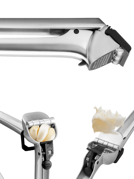 Dreamfarm Garject Garlic Press & Peeler, Black - view 2, Black