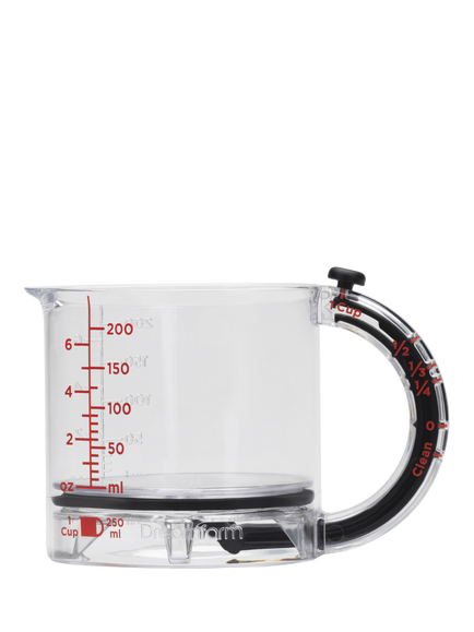 Dreamfarm Upcup Scrape Up Measuring Cup, Clear, Clear