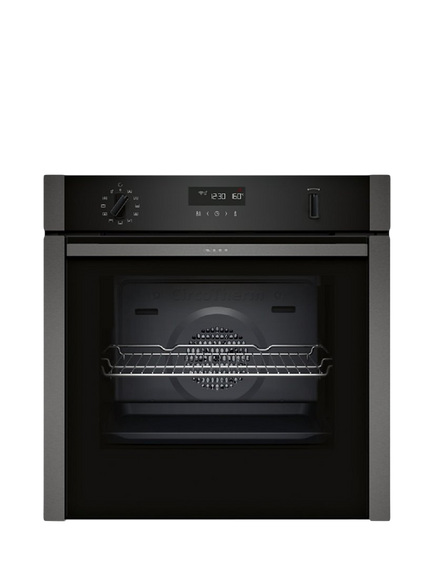 Neff OUTLET N50 Slide and Hide B6ACH7HG0B Built Under Electric Self Cleaning Single Oven, Like New, Graphite Grey, Graphite Grey