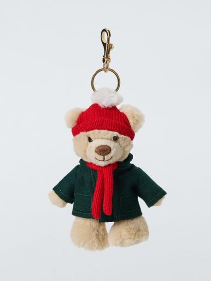 John Lewis Winter Coat Lewis Bear Bag Charm, Brown