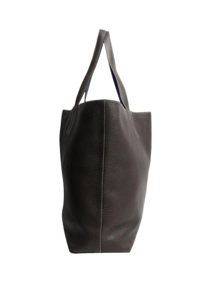 Pre-loved Hermès Reversible Leather Tote Bag, Grey/Blue - view 2, Grey/Blue