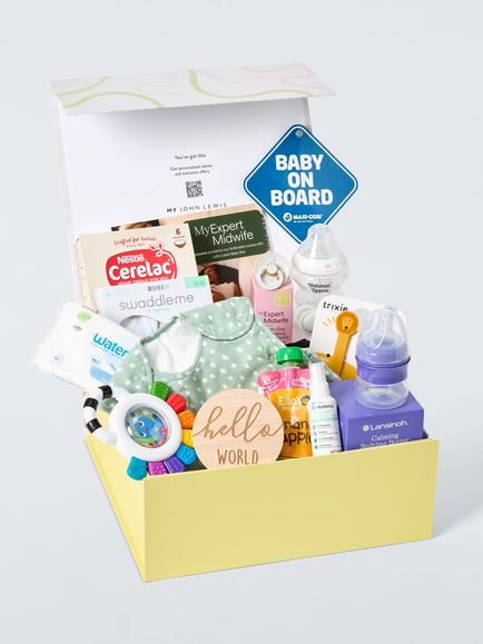 John Lewis New Parent Starter Kit Baby Box - view 2, Multi