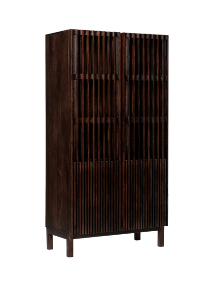 Swoon Klaus Display Cabinet, Walnut/Brass, Walnut And Brass