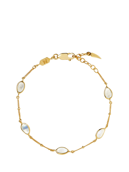 Missoma Moonstone Charm Bracelet, Gold, Gold