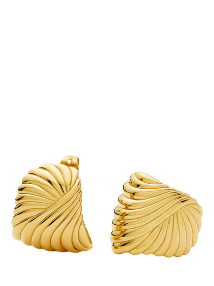 Missoma Ridge Studs, Gold, Gold
