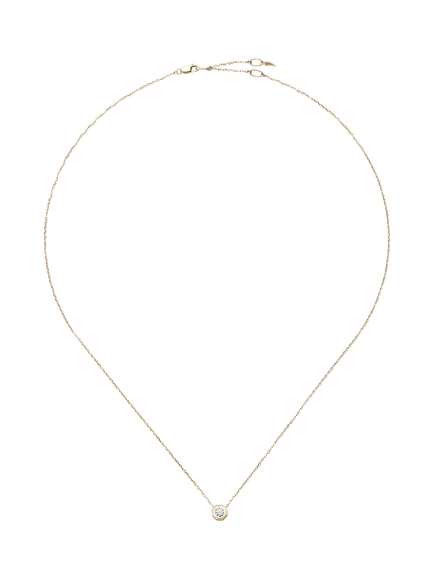 Missoma 14ct Yellow Gold Solitaire Diamond Necklace, Gold - view 2, Gold