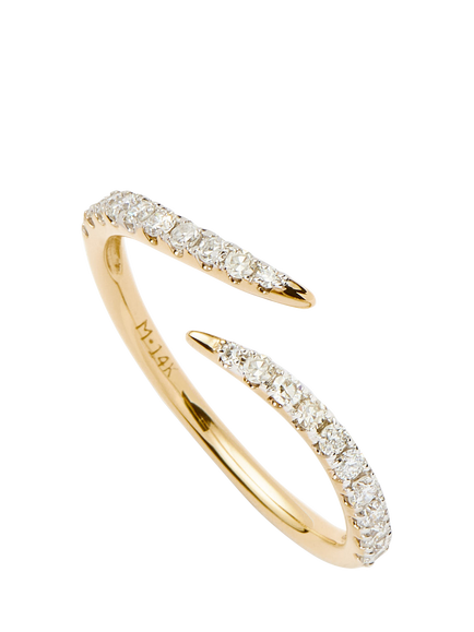 Missoma Fine Open Claw Diamond Ring, Gold, Gold
