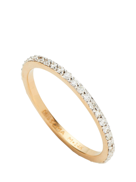 Missoma 14ct Yellow Gold Diamond Half Eternity Ring, Gold, Gold