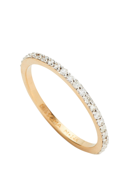 Missoma 14ct Yellow Gold Diamond Half Eternity Ring, Gold, Gold