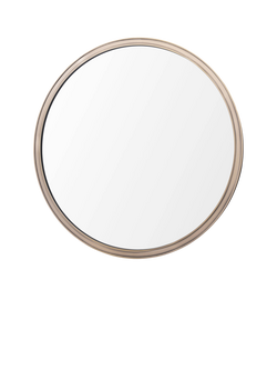 Laura Ashley Harrington Round Metal Wall Mirror, 60cm, Antique Brass, Antique Brass