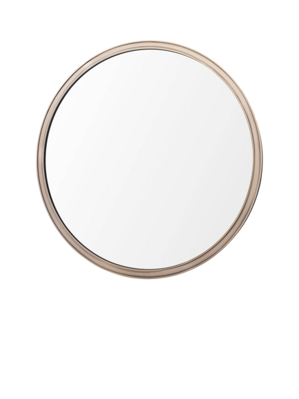 Laura Ashley Harrington Round Metal Wall Mirror, 60cm, Antique Brass, Antique Brass