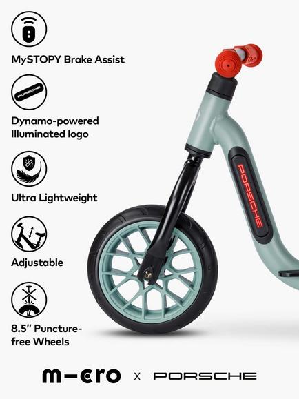 Micro Scooters Smart Balance Bike, Porsche - view 2, Metallic Green