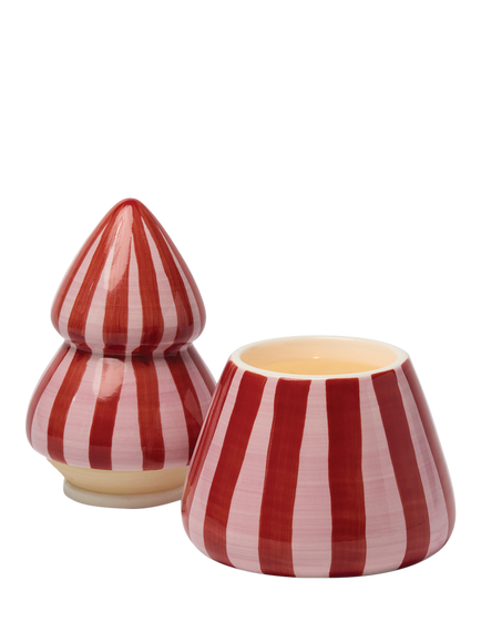 Paddywax Cabana Pink Pepper Christmas Tree Candle, 255g - view 2, Pink