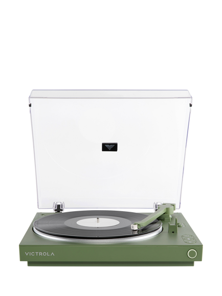 Victrola Automatic Bluetooth Turntable, Green, Green