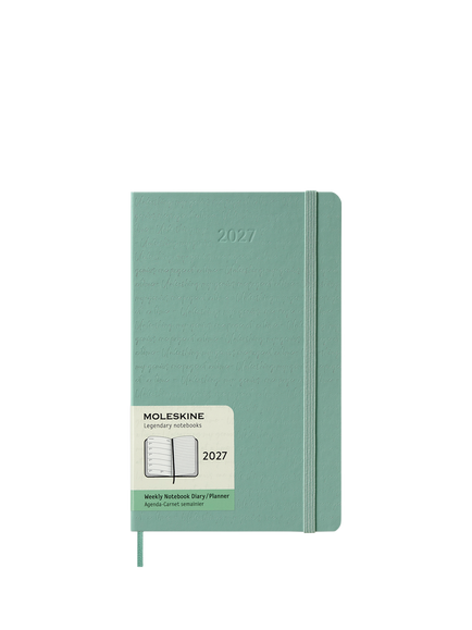 Moleskine 12 Month Weekly Diary/Planner 2027, Hard Cover, Sage, Green Light