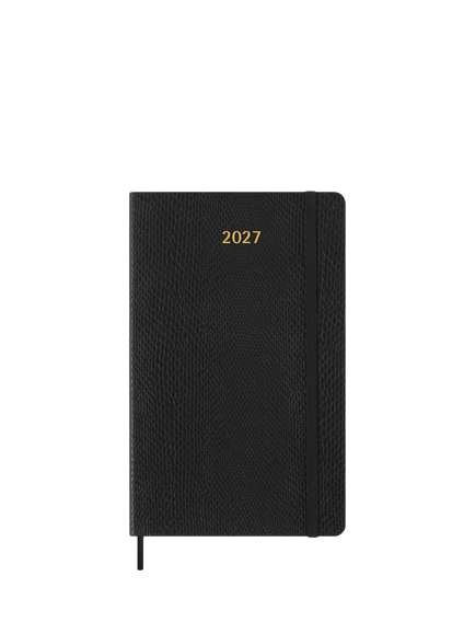 Moleskine VEGEA® Large 12 Month Weekly Diary/Planner 2027, Soft Cover, Black, Black Black