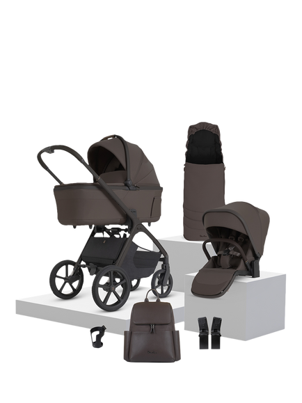 Silver Cross Cove 2 Pushchair & Accessories Bundle, Chocolate