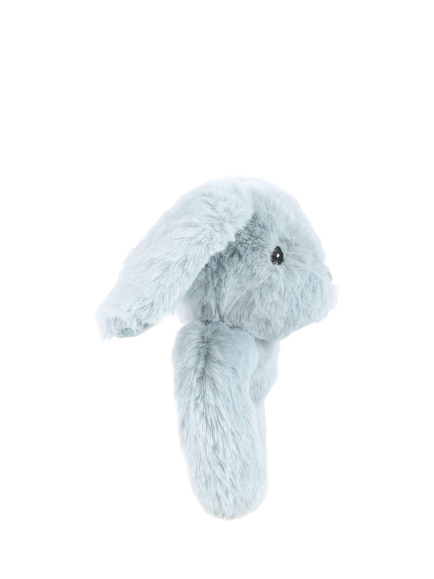 Mon Ami Asher Bunny Fur Rattle, Blue - view 2, Multi