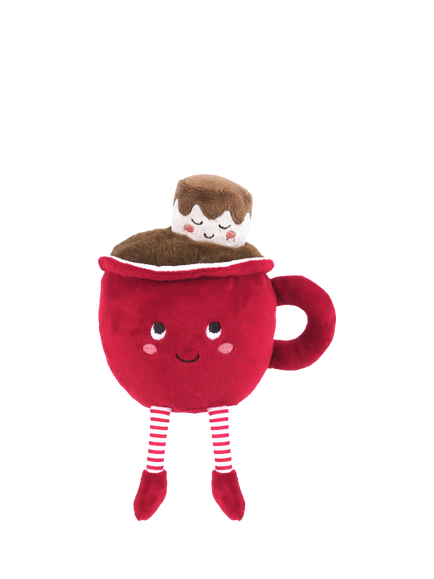 Mon Ami Cocoa Cup Christmas Plush Soft Toy, Multi