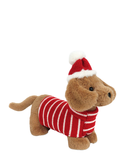 Mon Ami Jingle the Dachshund Christmas Plush Soft Toy - view 2, Multi