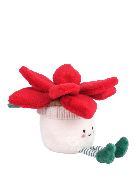 Mon Ami Red Poinsettia Plush Soft Toy - view 2, Multi