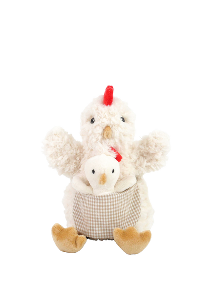 Mon Ami Mother and Baby Hen Soft Toy, Multi