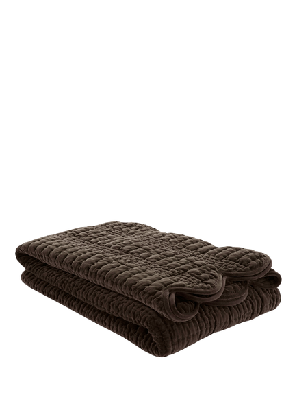 Laura Ashley Scallop Bedspread, Brown Light