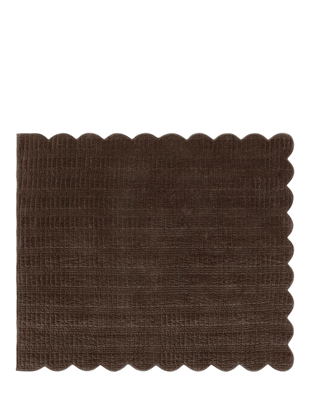 Laura Ashley Scallop Bedspread - view 2, Brown Light