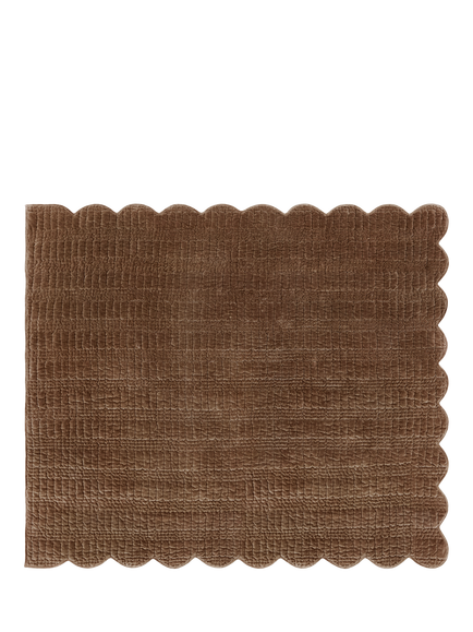 Laura Ashley Scallop Bedspread - view 2, Brown Chocolate