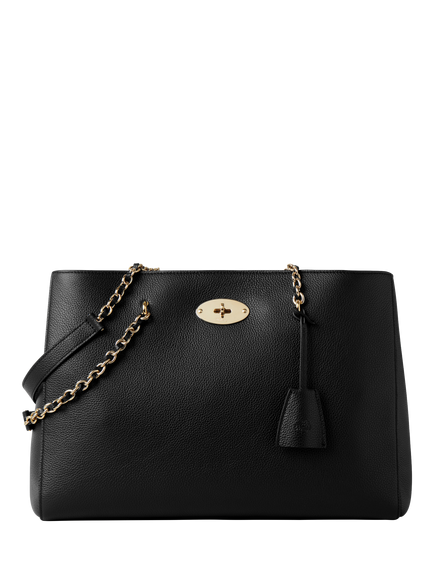 Mulberry Lily Chain Tote Bag, Black, Black