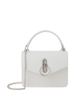 Mulberry Small Amberley Leather Crossbody Bag, White, White