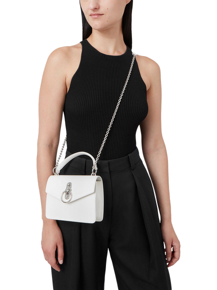 Mulberry Small Amberley Leather Crossbody Bag, White - view 2, White