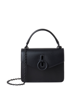 Mulberry Small Amberley Leather Crossbody Bag, Black, Black