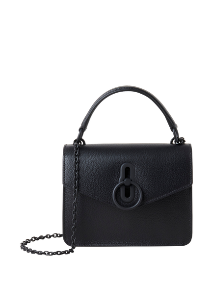 Mulberry Small Amberley Leather Crossbody Bag, Black, Black