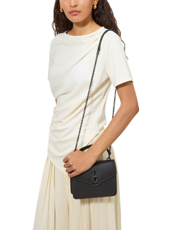 Mulberry Small Amberley Leather Crossbody Bag, Black - view 2, Black