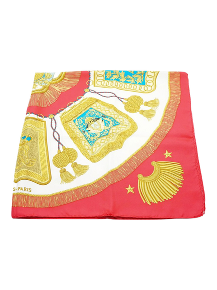 Pre-loved Hermès Poste et Cavalerie Silk Carre 90 Scarf, Multi - view 2, Multi