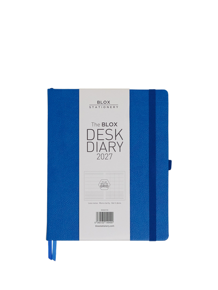 BLOX Desk Diary 2027, Cobalt, Blue Mid