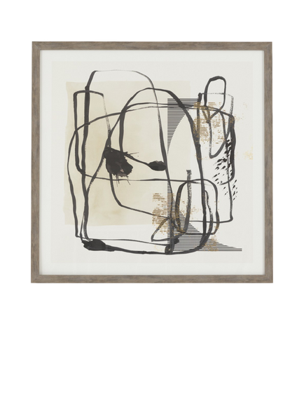 Gallery Direct Abstract Framed Print, 80 x 80cm, Black/Multi, Multi Multi