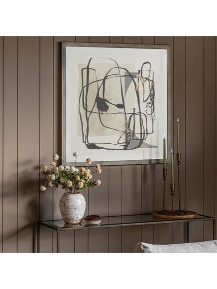 Gallery Direct Abstract Framed Print, 80 x 80cm, Black/Multi - view 2, Multi Multi