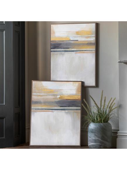 Gallery Direct 'Modern Sunset' Framed Canvas Prints, Set of 2, 90 x 70cm - view 2, Multi Multi