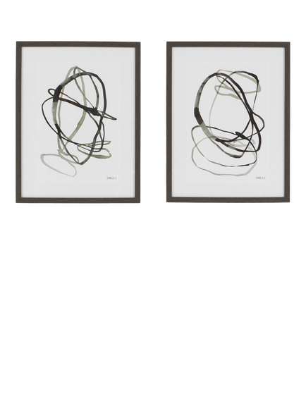 Gallery Direct 'Momentum I & II' Framed Prints, Set of 2, 65 x 50cm, Black/White, Multi Multi