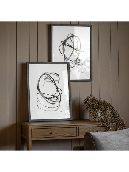Gallery Direct 'Momentum I & II' Framed Prints, Set of 2, 65 x 50cm, Black/White - view 2, Multi Multi