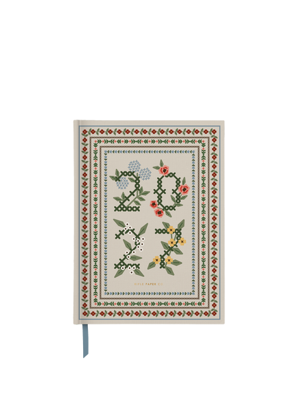 Rifle Paper Co. Heritage Sampler Fabric Hard Cover Planner 2027, Multi Multi