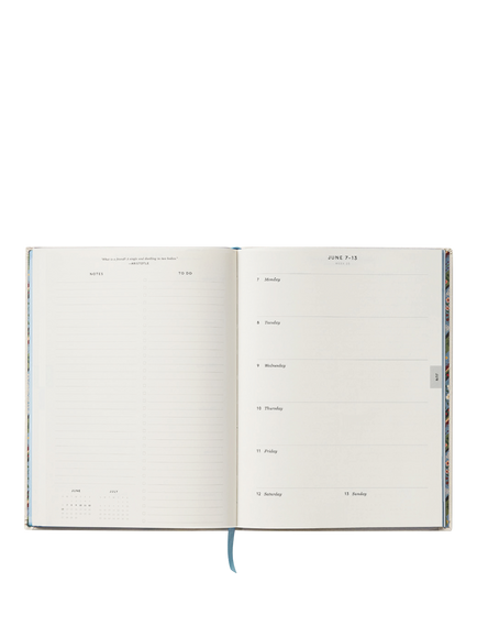 Rifle Paper Co. Heritage Sampler Fabric Hard Cover Planner 2027 - view 2, Multi Multi