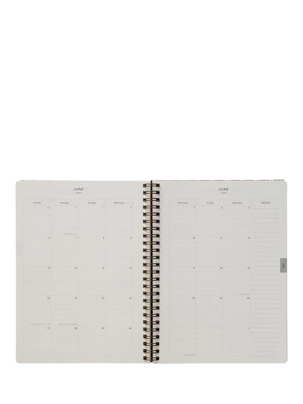 Rifle Paper Co. Pink Hydrangea Hard Cover Spiral Planner 2027 - view 2, Multi Multi