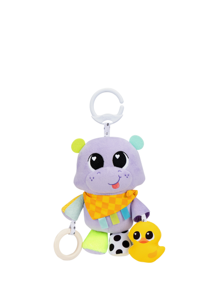 Lamaze Hayley the Hippo Clip & Go Toy, Rainbow