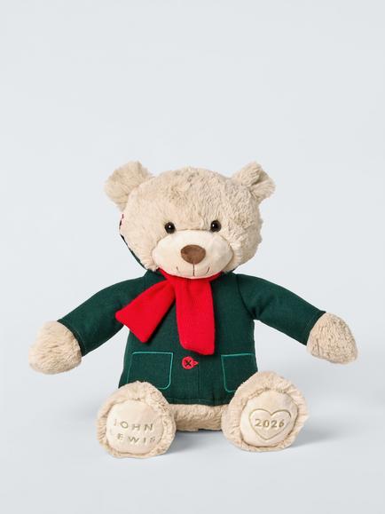 John Lewis Lewis Christmas Bear 2026 Soft Toy, Multi - view 2, Multi