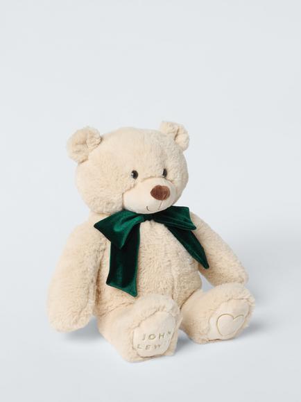 John Lewis Velvet Bow Tie Lewis Bear, Multi