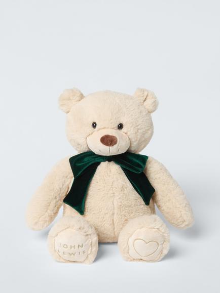 John Lewis Velvet Bow Tie Lewis Bear - view 2, Multi