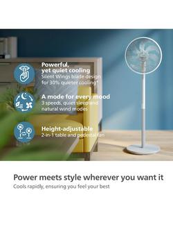 Philips Series 2000 Pedestal Fan, White - view 2, White
